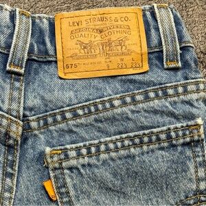 Levi’s 575 Orange Tab Mega Wide Leg Denim Jeans Size 9 Slim USA Made Vintage VTG